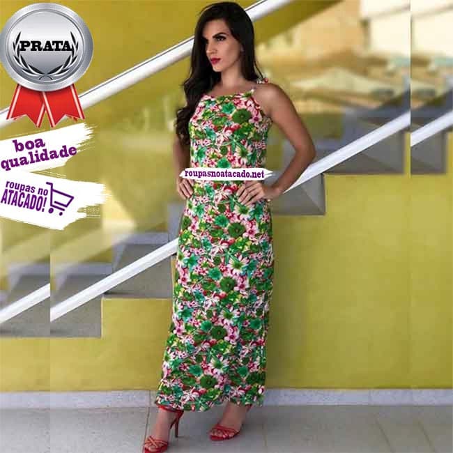 Vestidos Estampados Longuete Vários Modelos M Vestidos Estampados Longuete Vários Modelos M