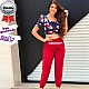 Calça Feminina Jogger Malha Canelada G Calça Feminina Jogger Malha Canelada G