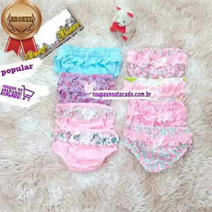 Calçinha Bunda Rica Infantil 2 a 5 Anos