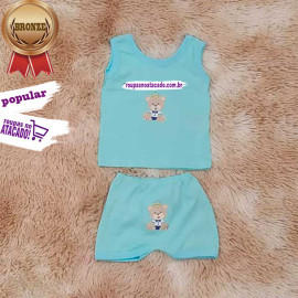 Conjunto Bebê Cós Elástico 0 a 5 Meses