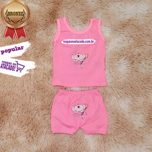 Conjunto Bebê Cós Elástico 0 a 5 Meses Conjunto Bebê Cós Elástico 0 a 5 Meses