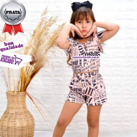 Conjunto Short Infantil Estampado 4 a 8 Anos Conjunto Short Infantil Estampado 4 a 8 Anos