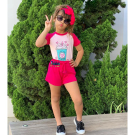 Conjunto Infantil Blusa E Short Mikaela