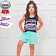Conjunto Short Moletinho Blusa Algodão Feminino 2 a 6 Anos Conjunto Short Moletinho Blusa Algodão Feminino 2 a 6 Anos