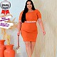 Vestidos Plus Size De Malha Canelada Plus Size GG Vestidos Plus Size De Malha Canelada Plus Size GG