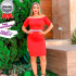 Vestido Liso de Crepe M