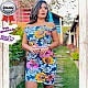Vestido Estampado de Malha Canelada G Vestido Estampado de Malha Canelada G