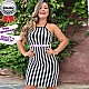 Vestidos Feminino Cloquê Listrados G Vestidos Feminino Cloquê Listrados G