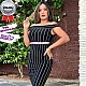 Vestidos Feminino Cloquê Listrados G Vestidos Feminino Cloquê Listrados G