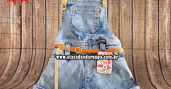 jardineira jeans atacado