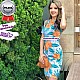 Vestidos de Malha Canelada Estampado Vestidos de Malha Canelada Estampado