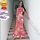 Vestido Longo de Suplex Babado Vestido Longo de Suplex Babado