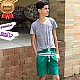 Bermudas Brim Cós Elástico Lisas Juvenil no atacado Bermudas Brim Cós Elástico Lisas Juvenil no atacado