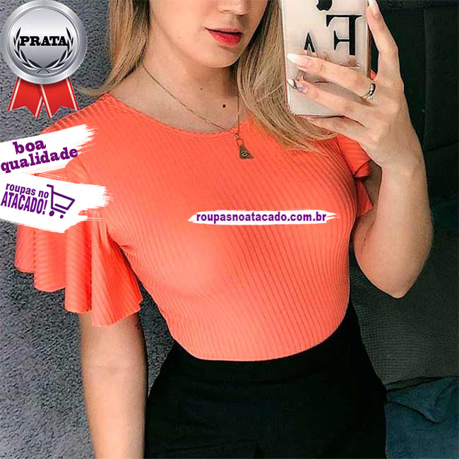 Body Feminino Malha Canelada Liso M Body Feminino Malha Canelada Liso M