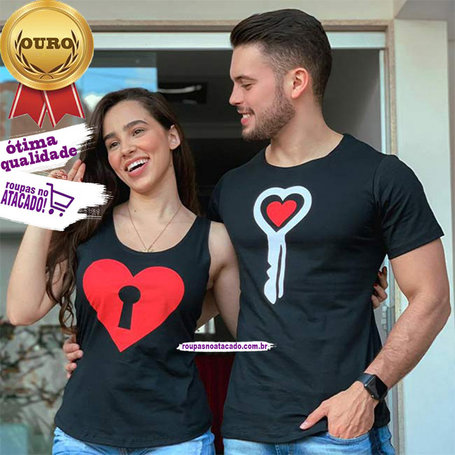 Camisetas Namorados 2 Pcs M Camisetas Namorados 2 Pcs M