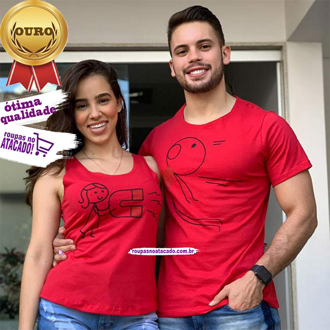 Camisetas Namorados 2 Pcs M Camisetas Namorados 2 Pcs M
