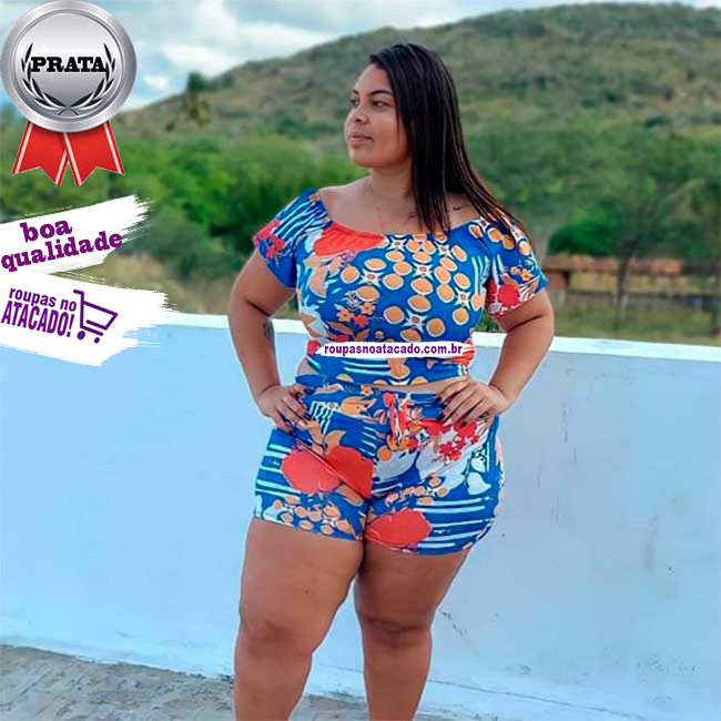 Conjunto Malha Leila Plus Size GG Conjunto Malha Leila Plus Size GG