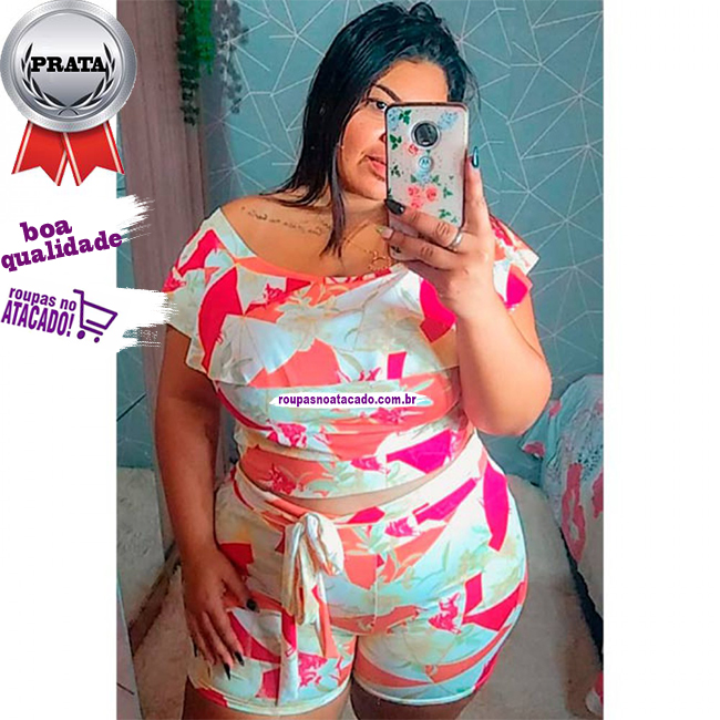 Conjunto Malha Leila Plus Size GG Conjunto Malha Leila Plus Size GG