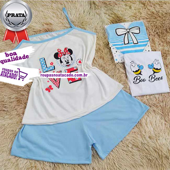 Baby Dool Em Malha M/G Baby Dool Em Malha M/G
