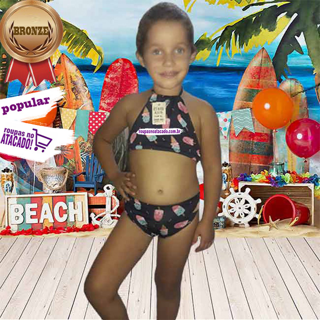 Biquine Infantil De Suplex 3 a 4 Anos Biquine Infantil De Suplex 3 a 4 Anos
