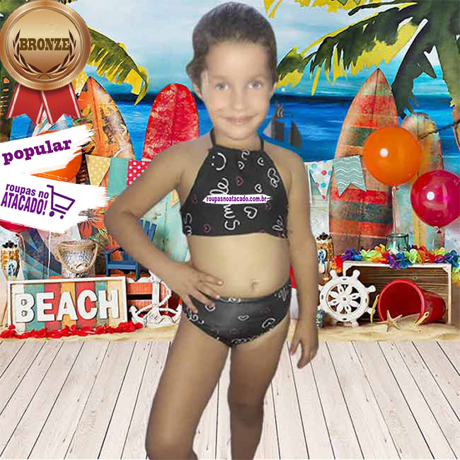 Biquine Infantil De Suplex 3 a 4 Anos Biquine Infantil De Suplex 3 a 4 Anos
