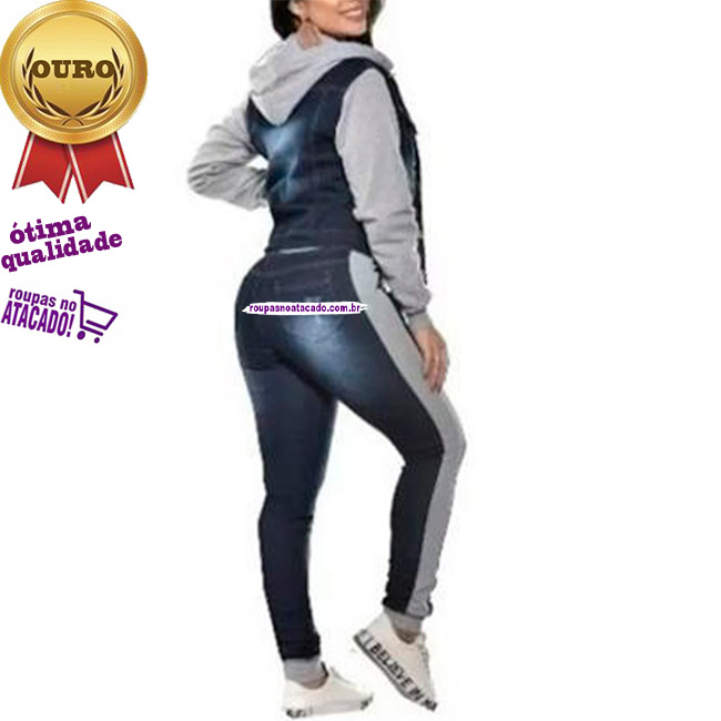 Calça Feminina Jeans com Ribana 36 ao 44 Calça Feminina Jeans com Ribana 36 ao 44