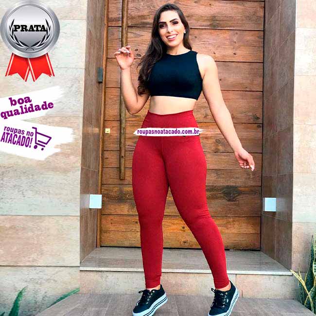 Calça Feminina Legue Lisa Fitness M/G/GG Calça Feminina Legue Lisa Fitness M/G/GG