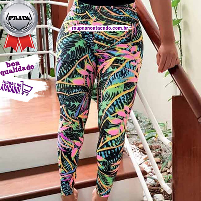 Calça Feminina Legue Suplex Estampada G Calça Feminina Legue Suplex Estampada G