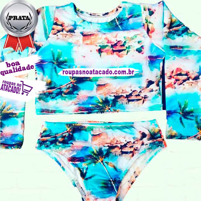 Conjunto Blusa e Calçinha Uv Infantil 2 a 8 Anos Conjunto Blusa e Calçinha Uv Infantil 2 a 8 Anos