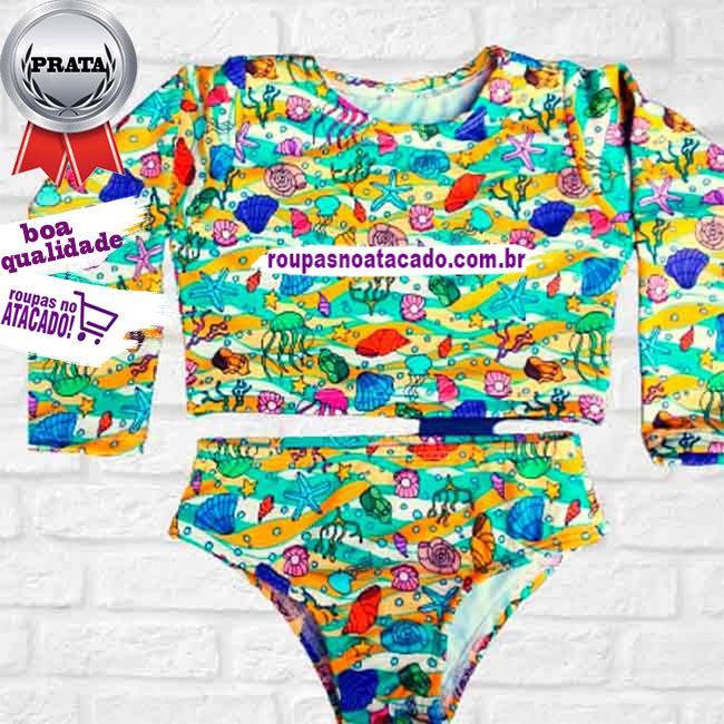 Conjunto Blusa e Calçinha Uv Infantil 2 a 8 Anos Conjunto Blusa e Calçinha Uv Infantil 2 a 8 Anos