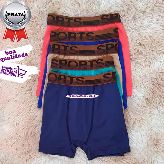 Cuecas Boxer Lisa Microfibra P/M/G/GG Cuecas Boxer Lisa Microfibra P/M/G/GG