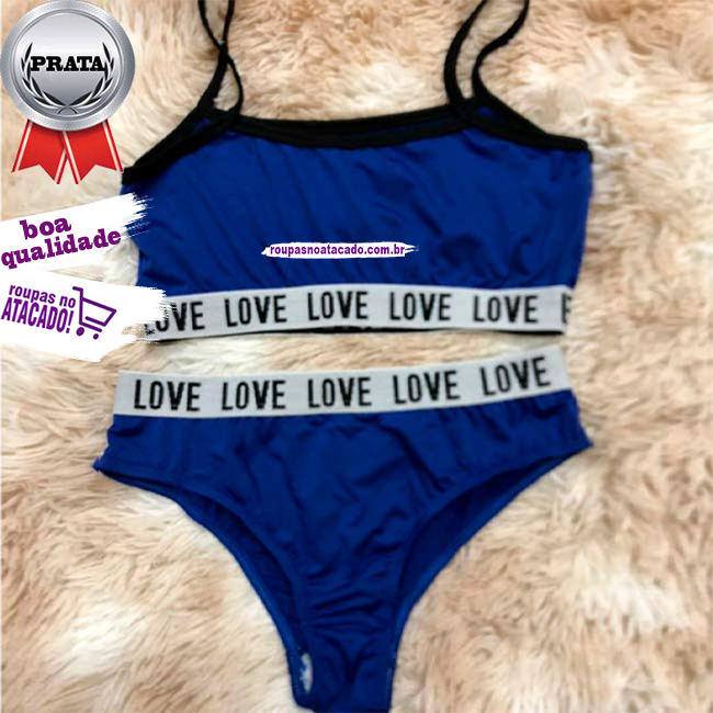 Conjuntos Love Em Microfibra P/M/G/GG Conjuntos Love Em Microfibra P/M/G/GG