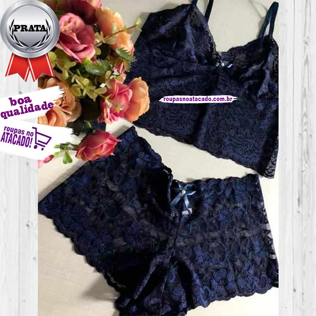 Lingerie de Renda Shortinho Sem Bojo M Lingerie de Renda Shortinho Sem Bojo M