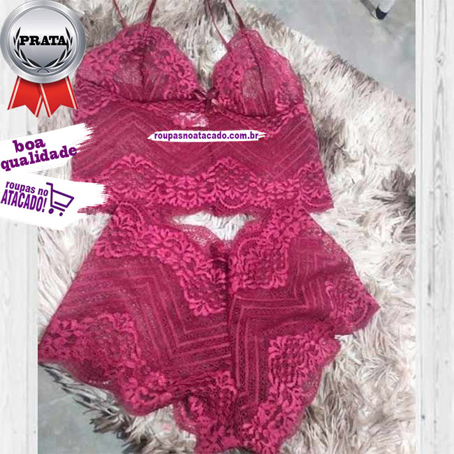 Lingerie de Renda Shortinho Sem Bojo M Lingerie de Renda Shortinho Sem Bojo M