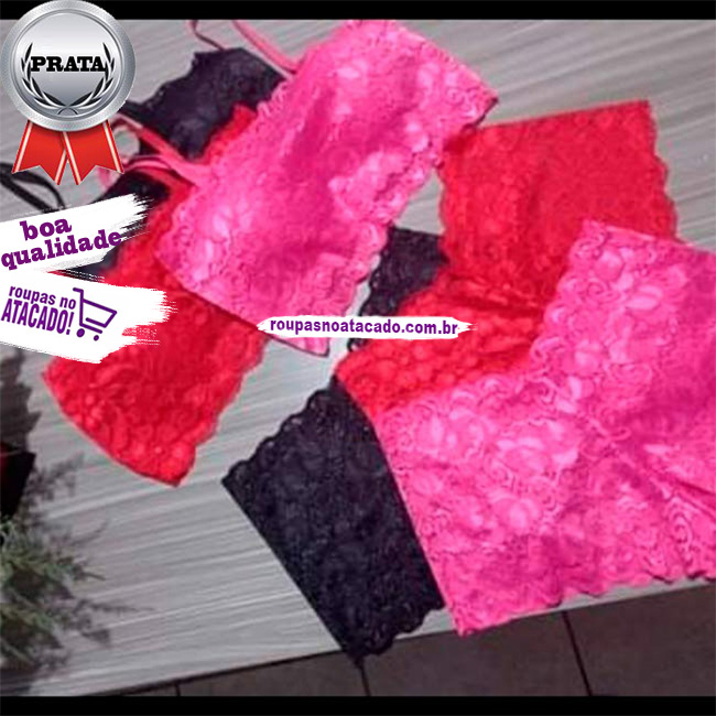 Lingerie Shortinho Renda com Bojo M Lingerie Shortinho Renda com Bojo M