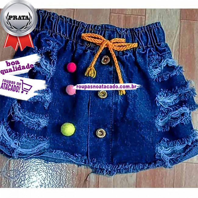Saia Infantil Jeans Personalizado 2 a 5 Anos Saia Infantil Jeans Personalizado 2 a 5 Anos