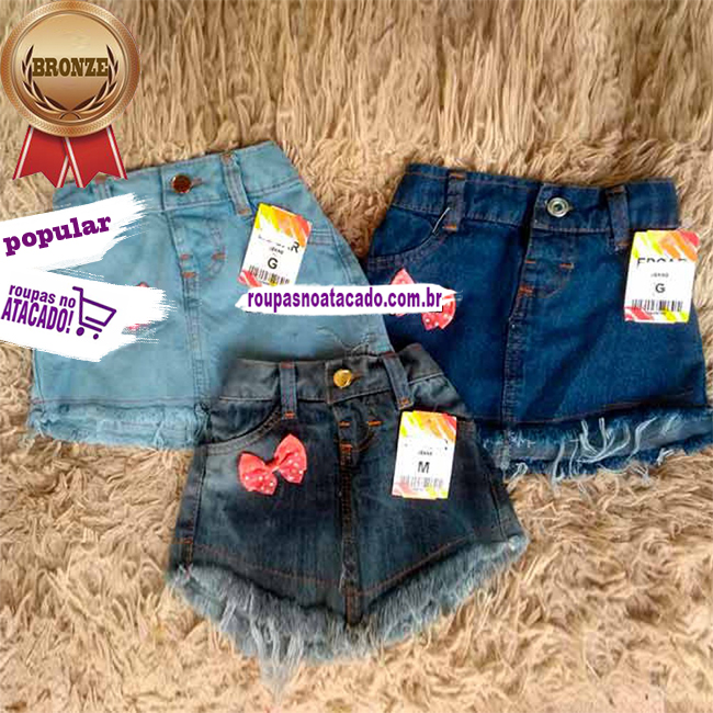 Saia Infantil Jeans 2 a 6 Anos Saia Infantil Jeans 2 a 6 Anos