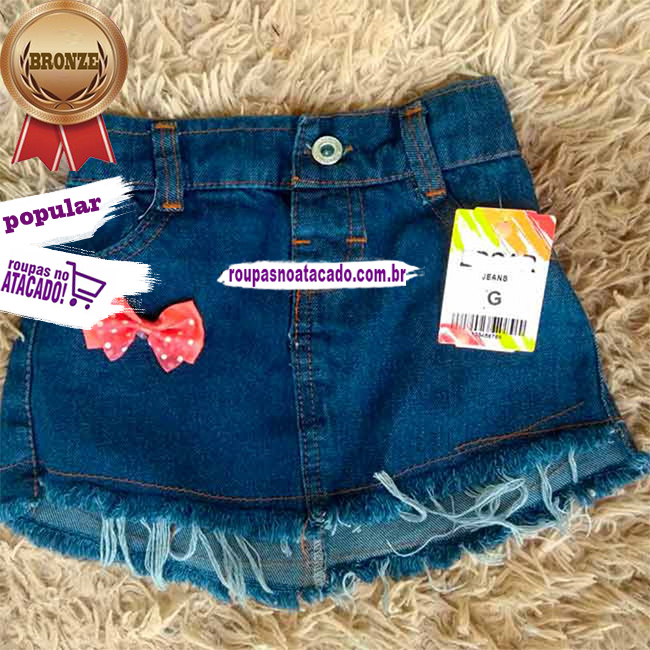 Saia Infantil Jeans 2 a 6 Anos Saia Infantil Jeans 2 a 6 Anos