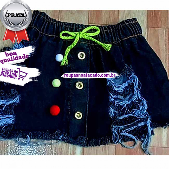 Saia Infantil Jeans Personalizado 2 a 5 Anos Saia Infantil Jeans Personalizado 2 a 5 Anos