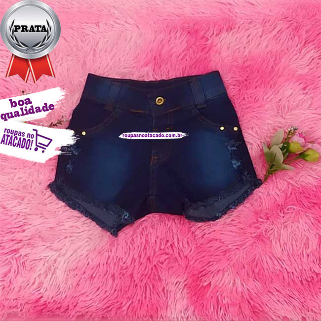 Short Jeans com Lycra Infantil 3 a 6 Anos Short Jeans com Lycra Infantil 3 a 6 Anos