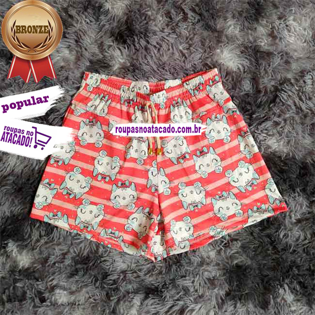 Short Feminino Juvenil Summer Plex 11 a 13 Anos Short Feminino Juvenil Summer Plex 11 a 13 Anos