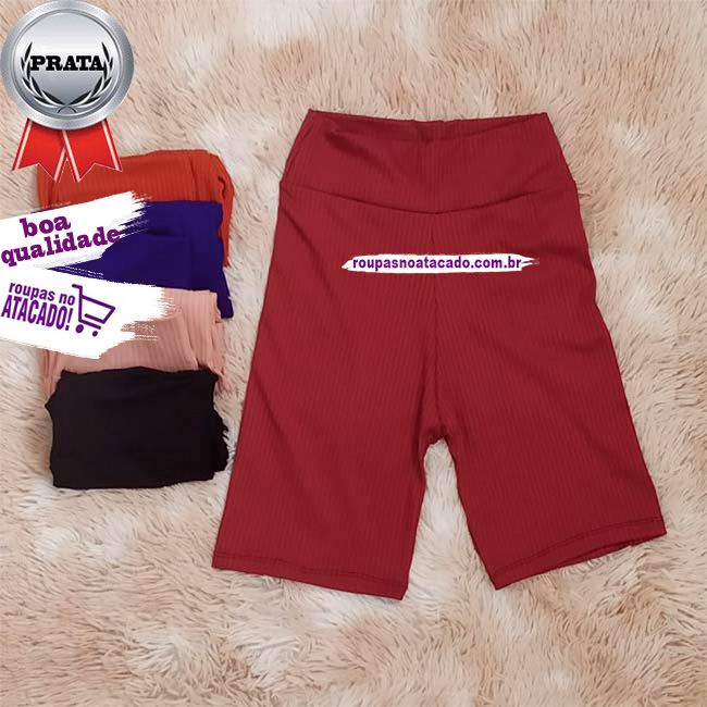 Bermuda Canelada Feminino Estilo Ciclista M Bermuda Canelada Feminino Estilo Ciclista M