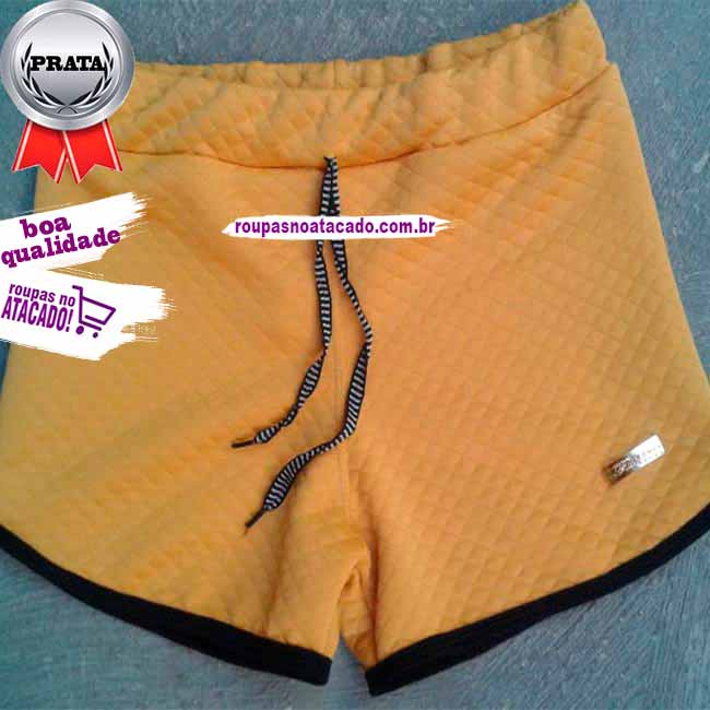 Short Feminino Juvenil Matelassê P/M/G Short Feminino Juvenil Matelassê P/M/G