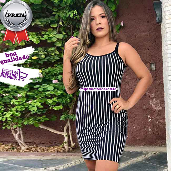 Vestidos Feminino Cloquê Listrados G Vestidos Feminino Cloquê Listrados G