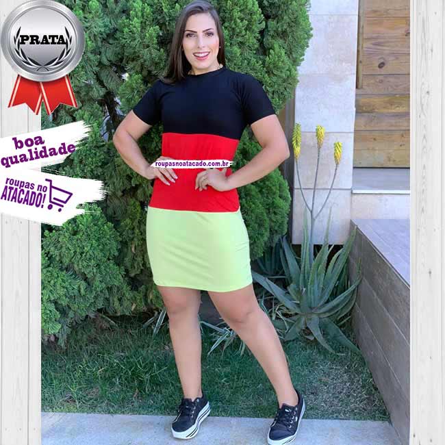 Vestido Bicolor Feminino M Vestido Bicolor Feminino M