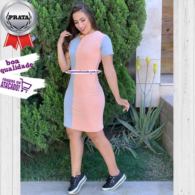 Vestido Bicolor Feminino M Vestido Bicolor Feminino M