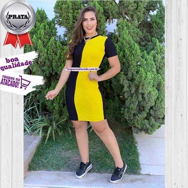 Vestido Bicolor Feminino M Vestido Bicolor Feminino M