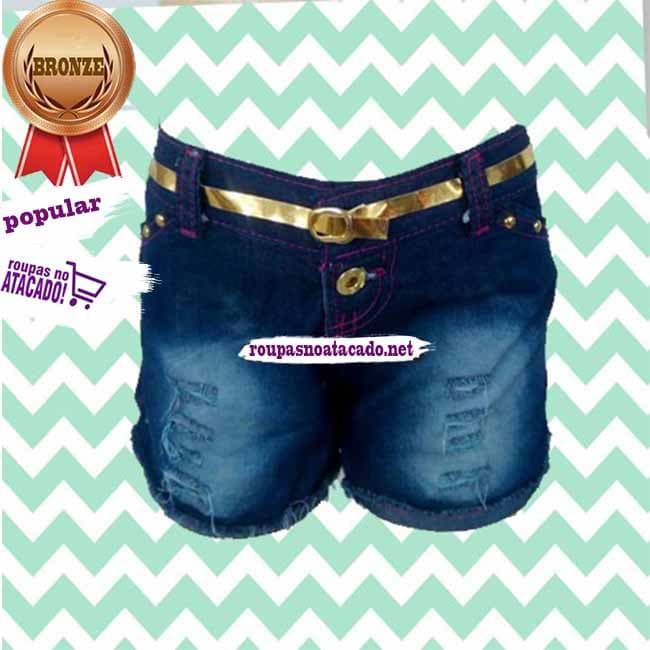 Shorts Feminino Infantil Jeans 2 a 6 Anos Shorts Feminino Infantil Jeans 2 a 6 Anos