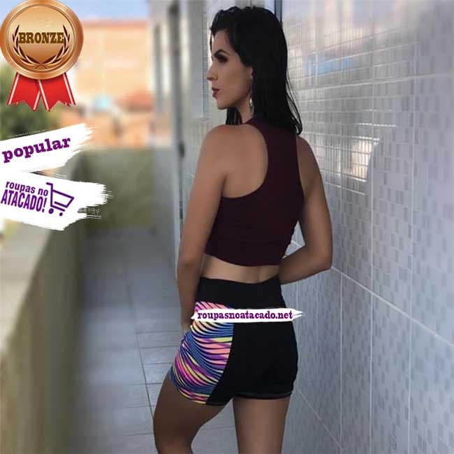Shorts Cotton Fitness Feminino Adultos Liso G Shorts Cotton Fitness Feminino Adultos Liso G