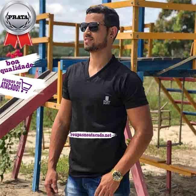 Camisas Piquet Gola V M/G Camisas Piquet Gola V M/G